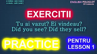 INVATA ENGLEZA # EXERCITII LECTIE 1# ENGLISH POLIGLOT 12