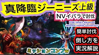 【FFBE】NVイバラで真降臨ジーニーズ上級　Advent Genie's Advanced with NV Thorns【FINAL FANTASY BRAVE EXVIUS】