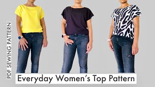 How to make Women's Everyday Top/Sewing PDF Pattern A4 size 6-16/Top/Sewing/DIY/Handmade/DIY project