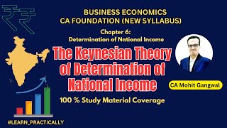 The Keynesian Theory of Determination of National Income Chp 6 Unit 2 | CA Foundation Business Eco