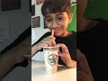 Trying vanilla boba milk from boba Society￼