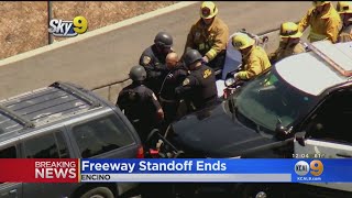 Armed Suspect In Custody After Standoff Halts Traffic On 101 Freeway