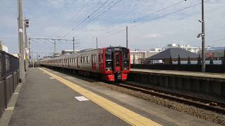 【鹿児島本線　新宮中央駅】　××××Ｍ　　813系+811系非貫通7両編成