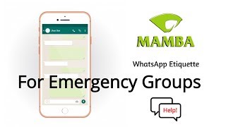 WhatsApp Etiquette for Emergency Groups