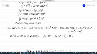 6. y''-8y+20y=100x^2-26xe^x. Parte 2/2. Coeficientes indeterminados. Alexander Estrada