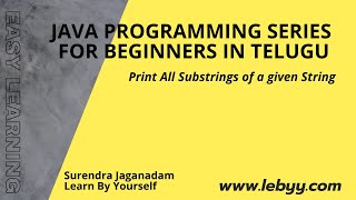 Print All Substrings of a given String | Java Program to print all substrings for a String
