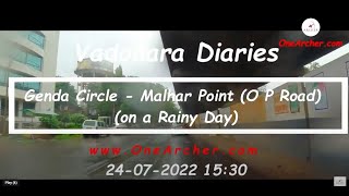 Genda Circle   Malhar Point | Vadodara Diaries | Indian Road | Baroda | Bike Rider | On Rainy Day