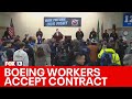 Boeing factory workers vote to accept contract, ending over 7-week strike | FOX 13 Seattle