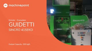 GUIDETTI SINCRO 415EKO Grinder - Granulator | GUIDETTI Machines