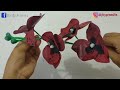 how to make orchid flower from plastic bag flower crafts ideas