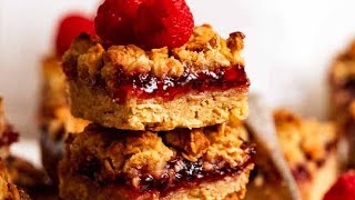 Raspberry Jam Oat Bars