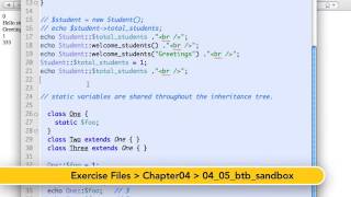 PHP Tutorial Advanced 04 05 Reviewing the scope resolution operator