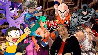 MUGEN Request 829: Morrigan, Chun-li, Nobita, AlicornTwilightSparkle VS Batman, Ryu, Krillin, Quico