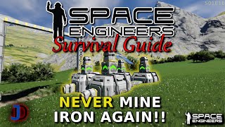 Space Engineers Survival Guide - Auto Ingot Production! - s1e16