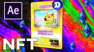 How to Create 3D DIGITAL COLLECTIBLE CARDS !  NFT Art Tutorial - Adobe After Effects No Plugins