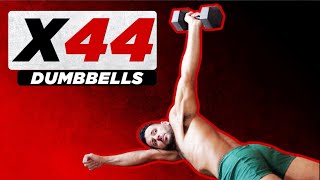 🔥X44: SINGLE DUMBBELL Full Body Follow Along Workout at Home