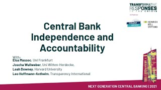 NextGen Central Banking: Central Bank Independence and Accountability