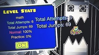 I BEAT AN EXTREME DEMON IN 6 ATTEMPTS! (MATH 100% BY SMINX)