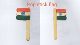 How to make Tricolor flag with pop sticks/  Independence Day special crafts