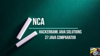 37:Java Comparator || Hackerrank java solutions