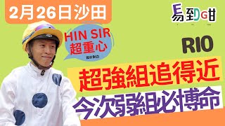 【賽馬易到咁】(2月26日) 全日重心單Win，必賭呢隻！｜賽馬貼士｜獨贏｜沙田日馬