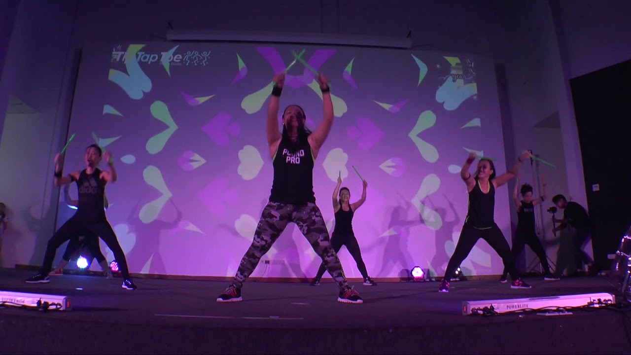 POUND ROCKOUT WORKOUT Demo By Tip Tap Toe Fitness. - YouTube