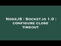 NodeJS : Socket.io 1.0 : configure close timeout