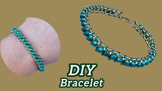 Simple and elegant bracelet/How to make easy jewelry at home/Beaded bracelet/DIY Tutorial