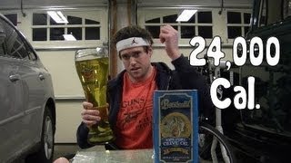 Idiot Consumes 24,000 Calories of Fat in 3min