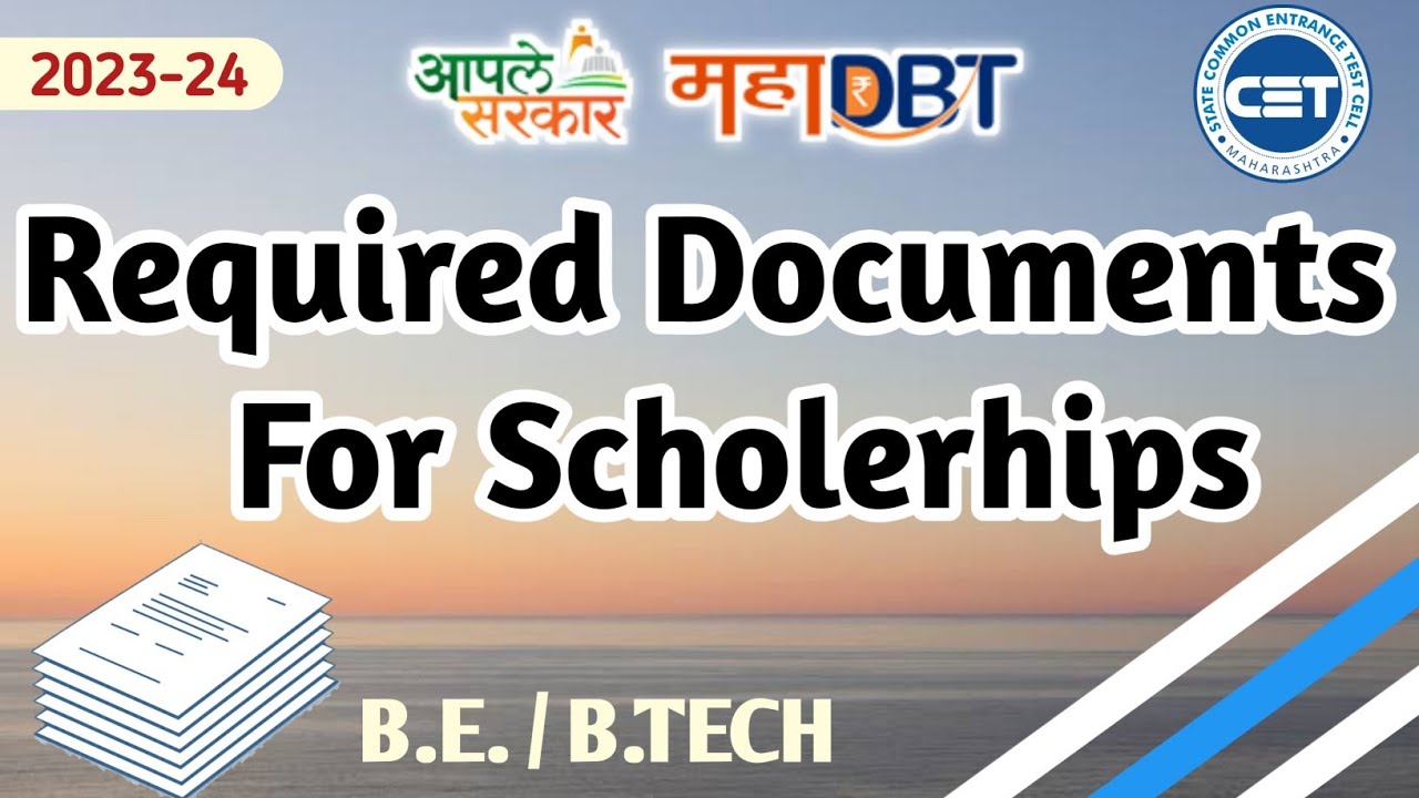 Required Documents For (B.E/B.TECH) All Scholerships For All Category ...