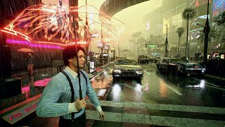 [4K] Walking around Night City in Acid Rain | Ray Tracing Overdrive Max Settings