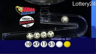 2017 11 28 Mega Millions Numbers and draw results