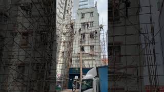 2024年9月7日尖沙咀金巴利道順輝大廈 築棚 搭棚工程進行中 Bamboo scaffolding, Kimberley Road, Tsim Sha Tsui #搭棚 #築棚 #bamboo