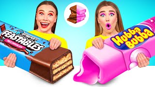 Bubble Gum vs Chocolate Food Challenge | Funny Challenges by BaRaDa