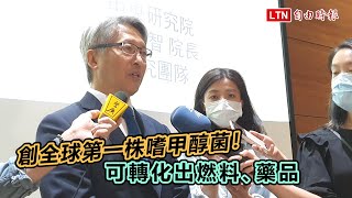 創全球第一株嗜甲醇菌！廖俊智：可轉化出燃料、藥品等化學品