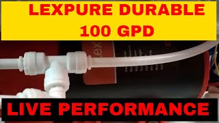 LEXPURE DURABLE 100 GPD PUMP PERFORMACE