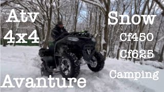 Atv ile taşdelen mesire alanı gezisi (part 1 ) #kar #snow #atv #cf450 #cf625 #aventure