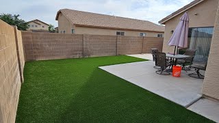 San Tan, Arizona. Turf installation remodel by RZ Floor \u0026 Bath Covering LLC