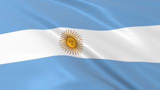 Flag of Argentina waving in the wind - Flag animation - Motion background - 4K UHD