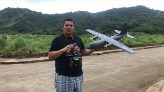 C-160 Transall cargo plane 1120mm wingspan - Maiden flight! Two attempts!