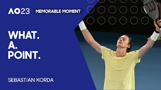 Korda Wins Epic Rally Against Medvedev! | Australian Open 2023