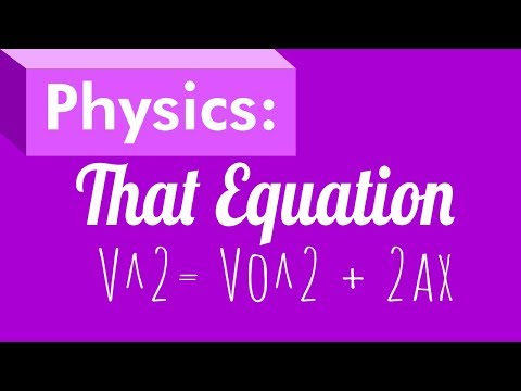 Physics: That Equation, finding final velocity without time Physics: That Equation, finding final velocity without time