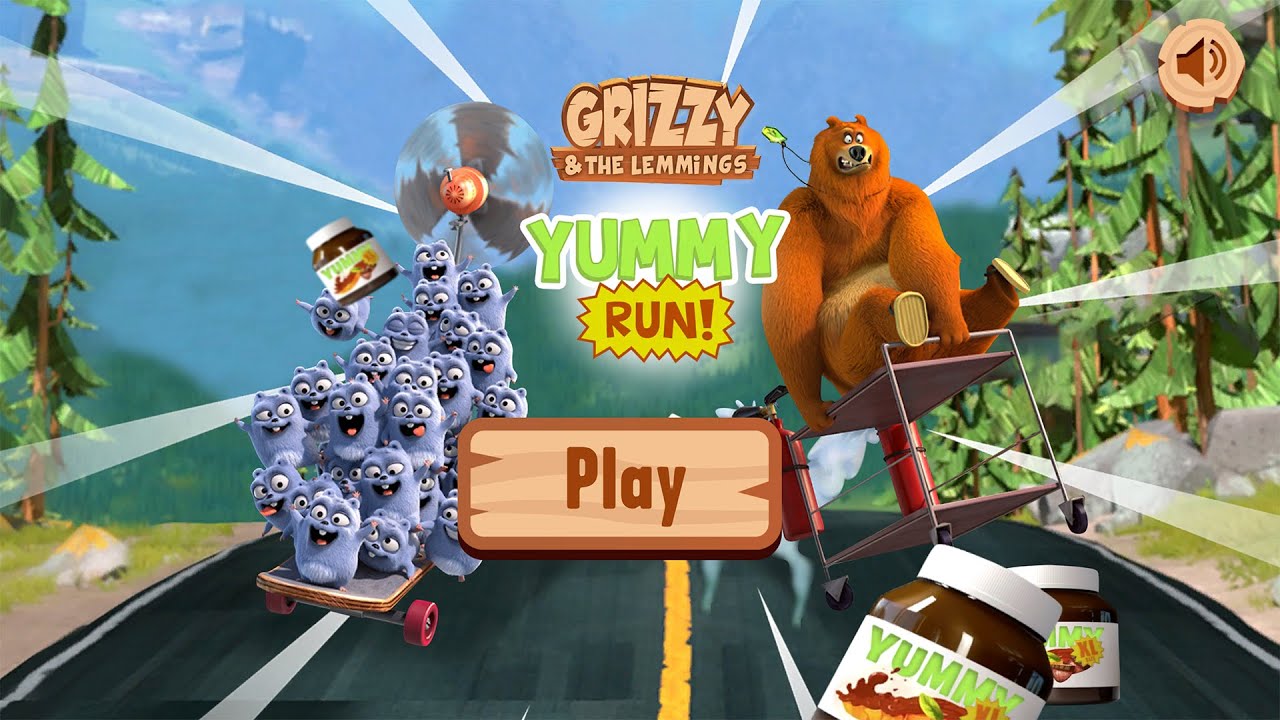 Grizzy And The Lemmings Yummy Run GamePlay - YouTube