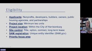 Harrisonburg Housing Development Fund Information Session