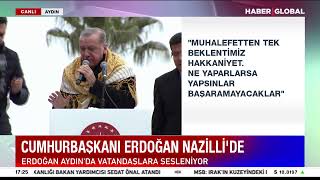CANLI | Cumhurbaşkanı Erdoğan Nazilli'de Açıklama Yapıyor