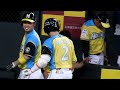 ＜2017.5.19オリックス戦2回裏＞帰ってきた杉谷拳士の自打球が左膝を直撃し倒れ込む⇒治療のためベンチに戻る際、選手コーチに笑われる⇒気合を入れ直し打席に立つ⇒ライトフライに倒れる