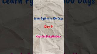 Day 9: Comparison Operators in Python 🔥 | Learn Python in 100 Days #coding #shorts #python
