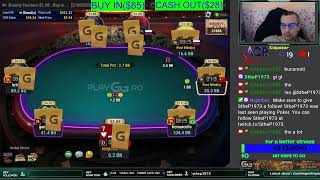 Last hand in my final table online poker  with very low stack lfg makemoneyonline