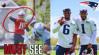 Drake Maye Looks ELITE At New England Patriots Minicamp.. FIRST LOOK (Rookie Min