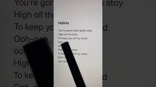 Tove Lo - Habits (Stay High) (Lyrics) in Karaoke | Sujal Khadgi🖤